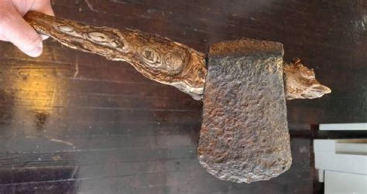 Kansas Man Finds Hatchet With Tree Root For A Handle